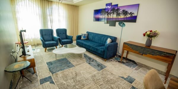 salon s+1 Deluxe Une chambre,salon,espace de travail, salle d'eau interne et salle d'eau visiteur.